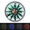 12inch Vinyl Record Clock 7-Color LED Light Bullets Guns Luminous Wall Clock